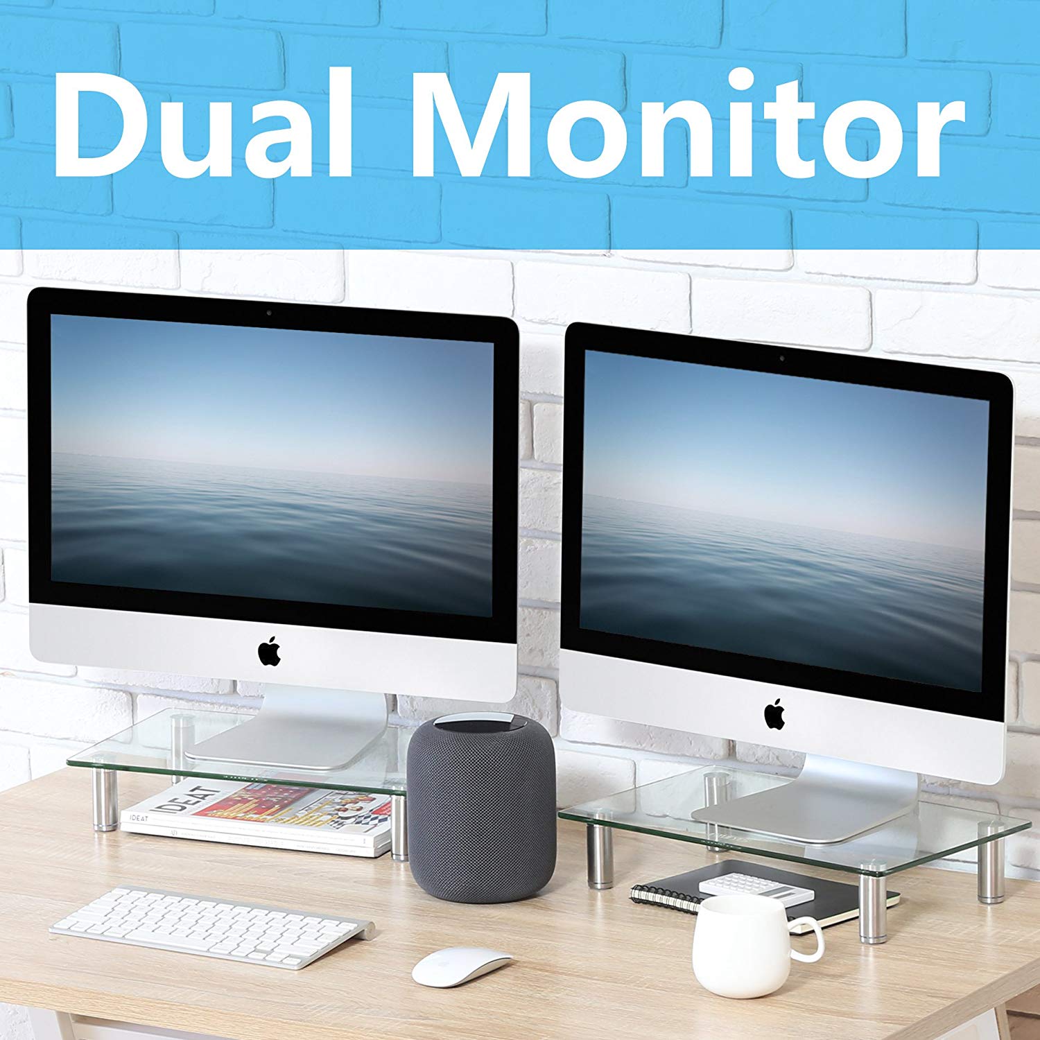 FITUEYES Clear Computer Monitor Riser