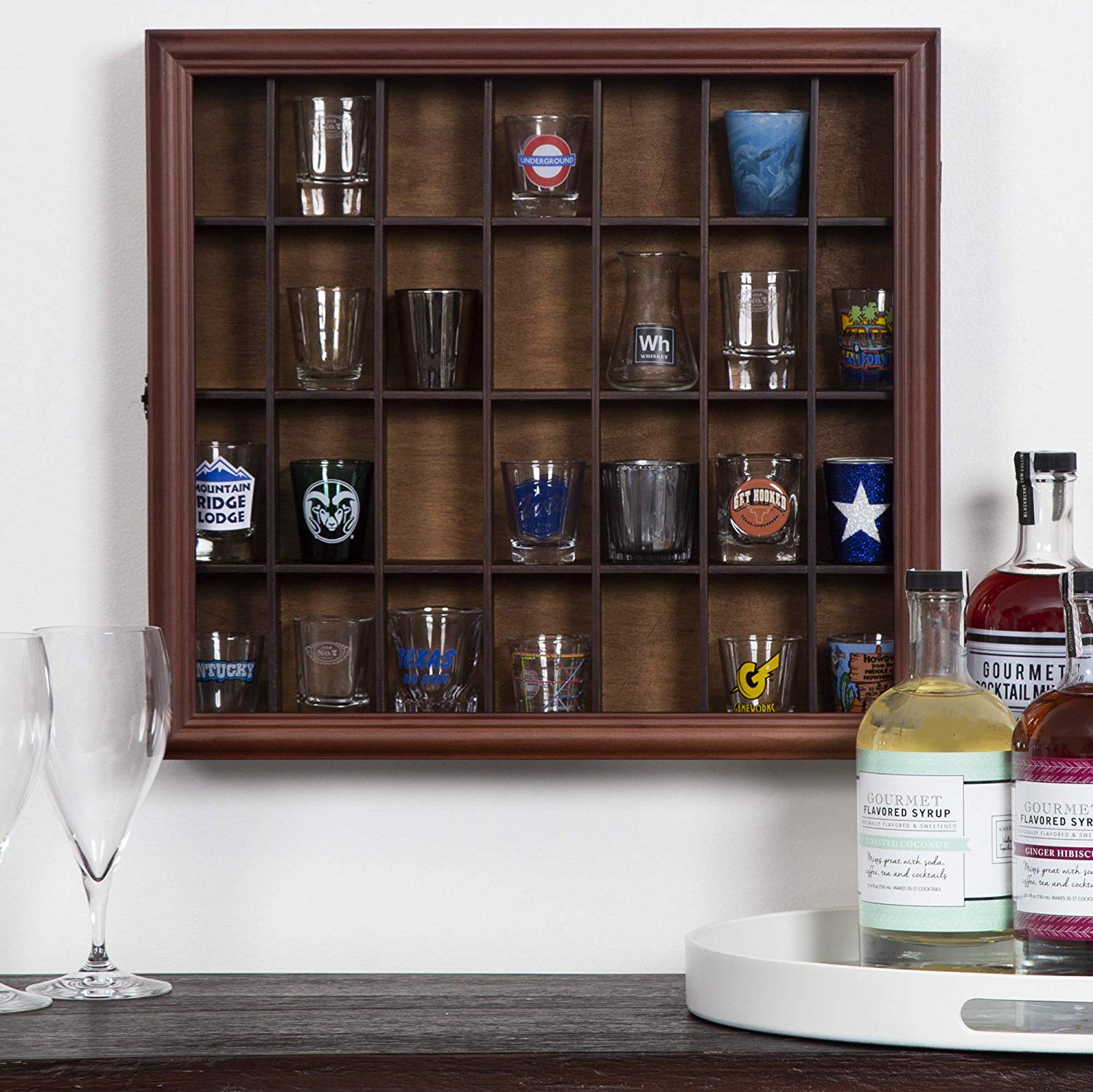  Gallery Solutions Shot Glass Display Case