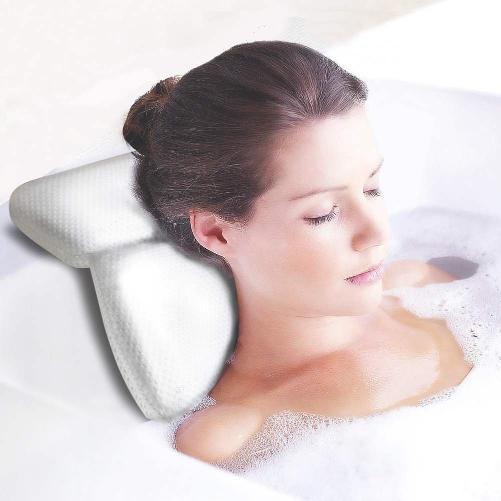 Bath Spa Pillow with 6 Suction Cups