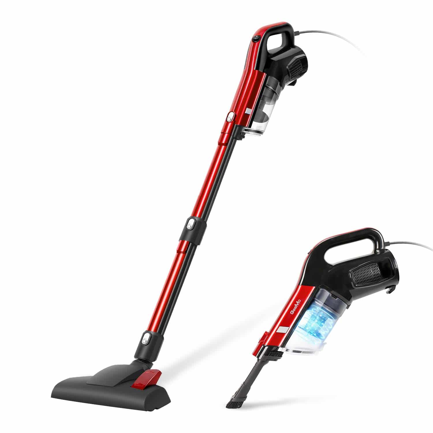 GeeMo Vacuum Cleaner 17Kpa 2 in 1 Handheld Corded Powerful Cleaning Lightweight True HEPA for Hard Floor H594