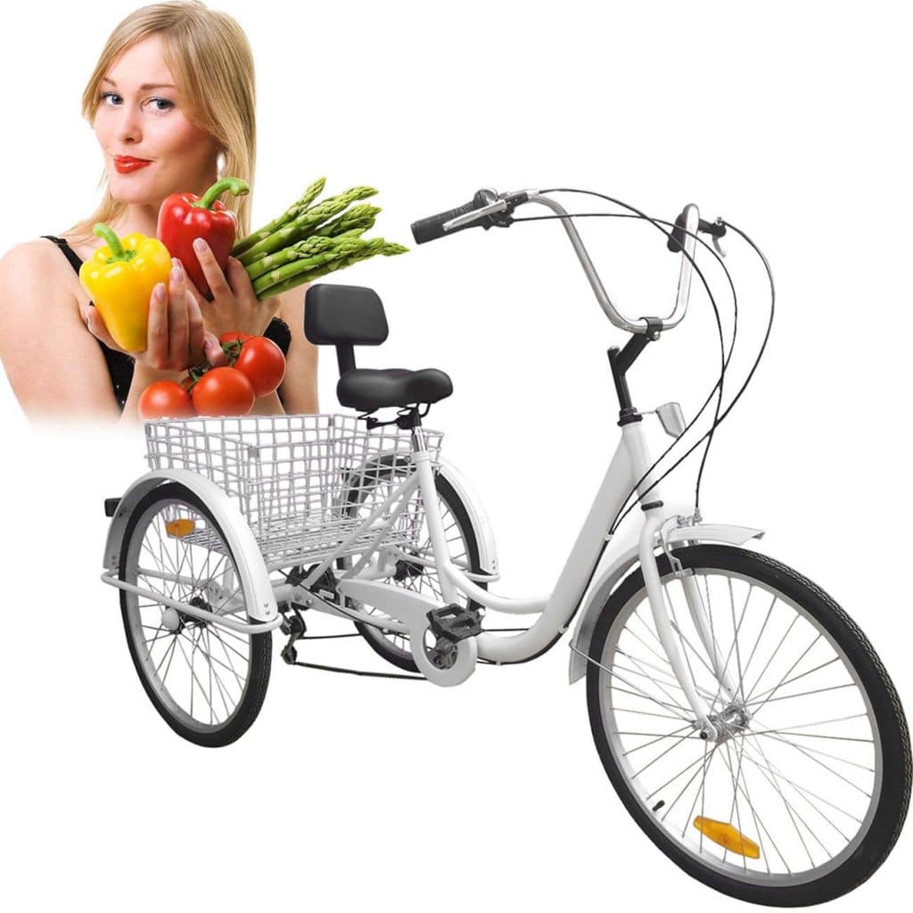 Iglobalbuy 24-Inch 6-Speed Adult Tricycle