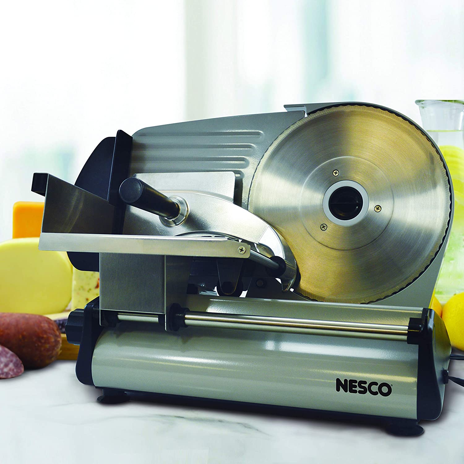 NESCO 8.7" Stainless Steel Electric Meat Slicer