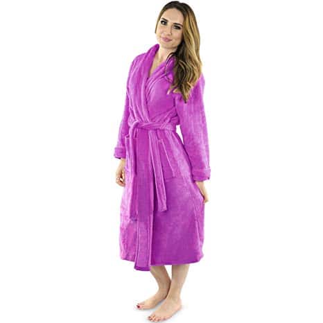 NY Threads Women's Fleece Bathrobe 