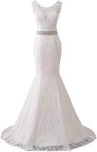 Changuan Women's Lace Wedding Dress Mermaid Bridal Gown