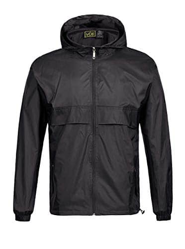 GEEK LIGHTING Men's Waterproof Hooded Rain Jacket