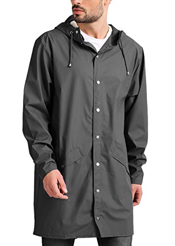 JINIDU Mens Lightweight Waterproof Rain Jacket