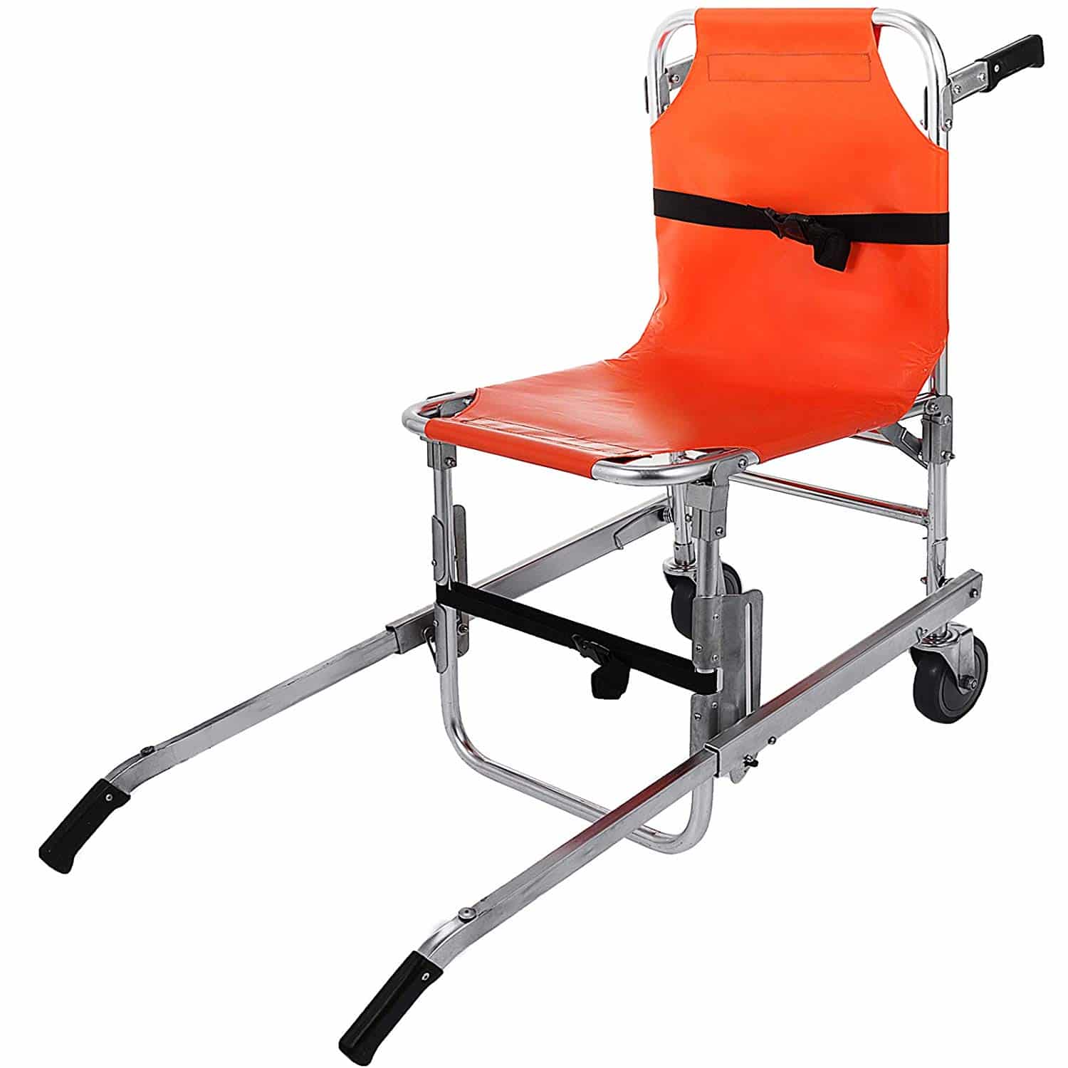 Happybuy Stair Chair EMS Emergency Evacuation Medical Lift Chair 2 Wheels Light Weight Ambulance Medical Lift Stair Chair with Quick Release Buckles