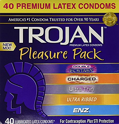 Trojan Pleasure Pack Premium Lubricated Latex Condoms