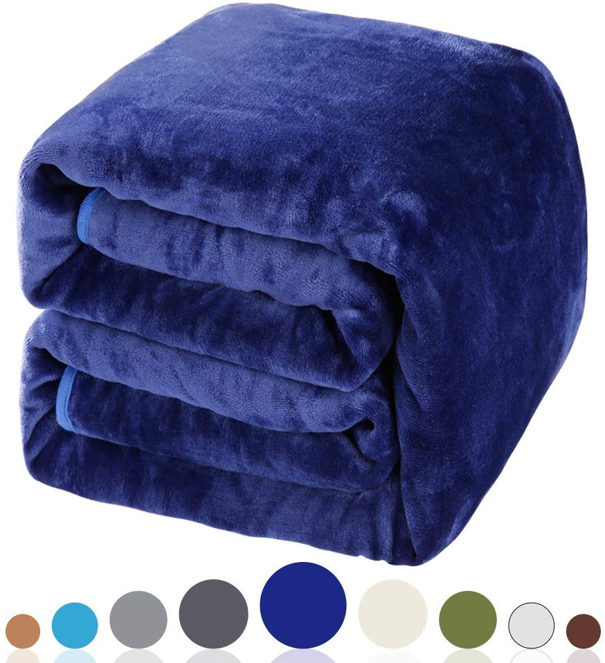 Balichun 330GSM Fleece Twin Bed Blanket (Twin Size) 