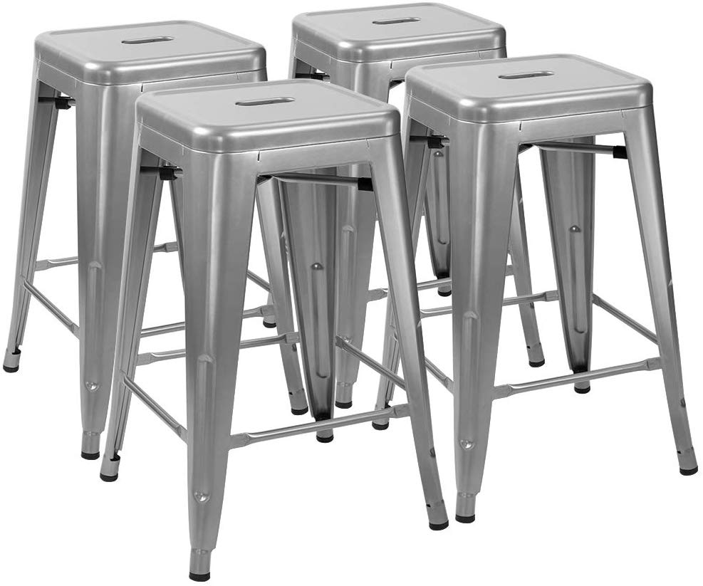 Furmax 24 Inches Metal Bar Stools