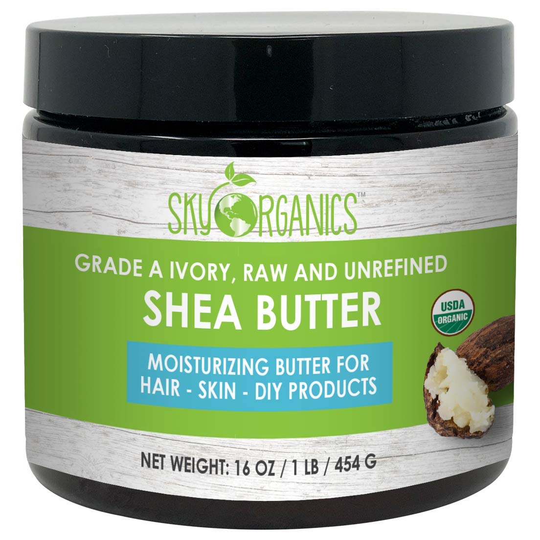 Organic Raw Unrefined Shea Butter by Sky Organics