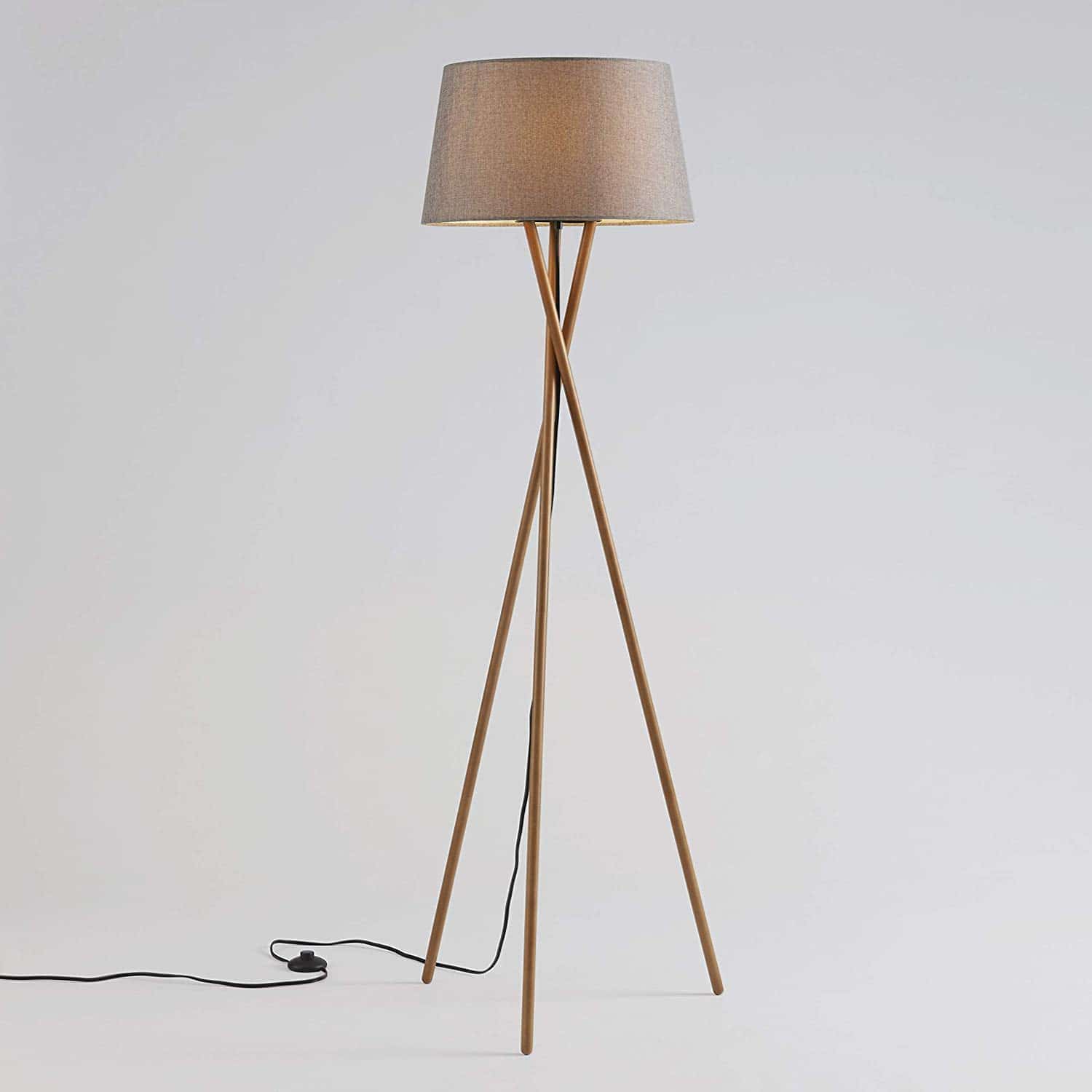 Ambiore Wood Tripod Floor Lamp