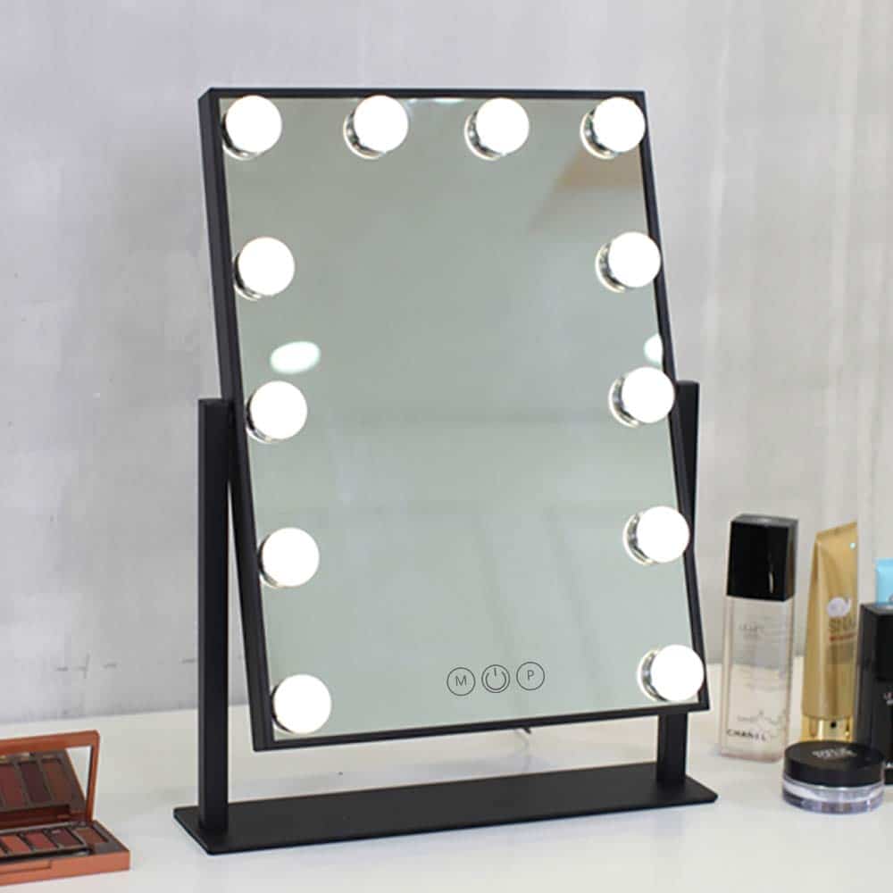 FENCHILIN Lighted Makeup Mirror Hollywood Mirror Vanity Makeup