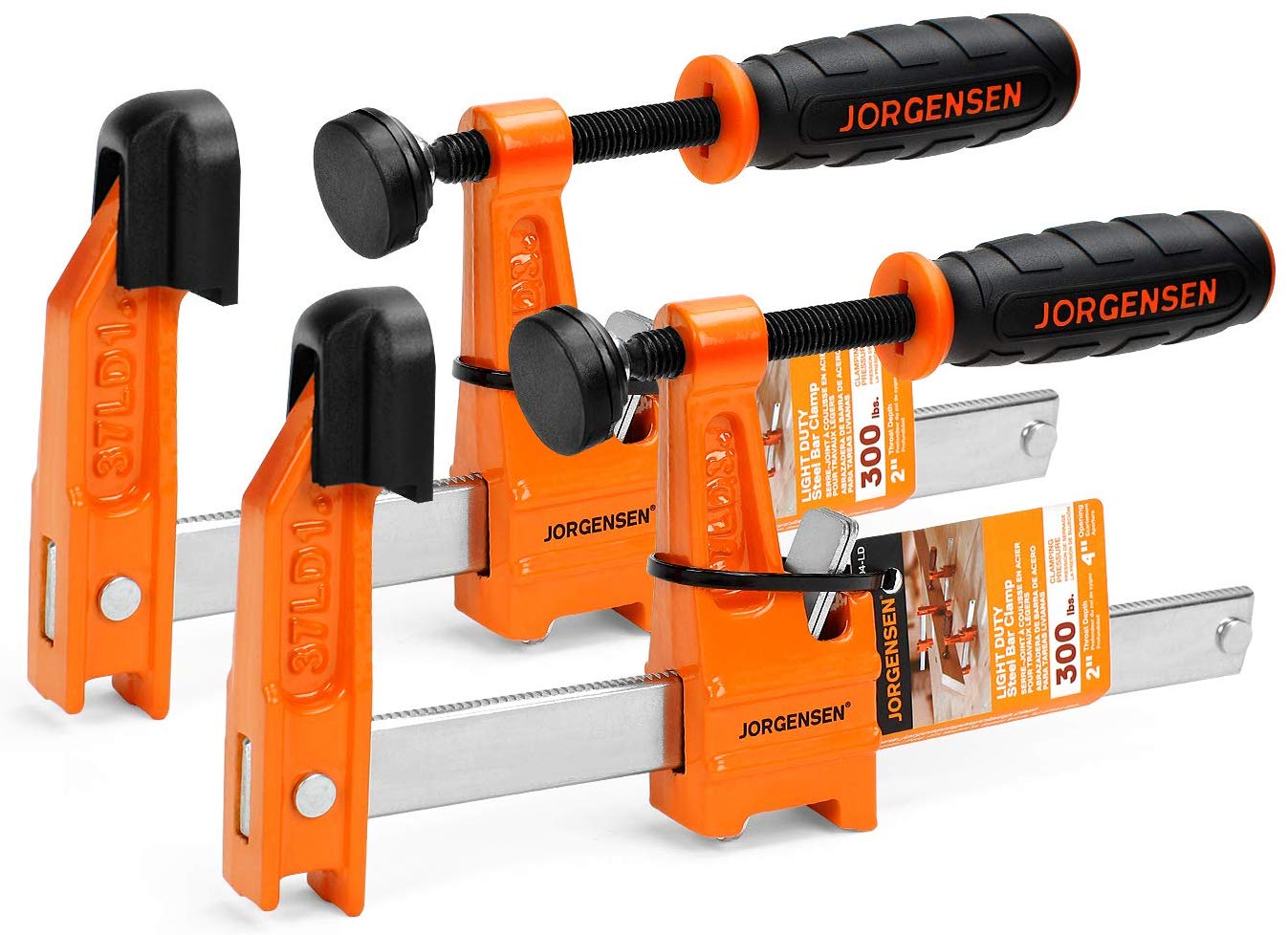 Jorgensen 2-Pack Steel Bar Clamp Set
