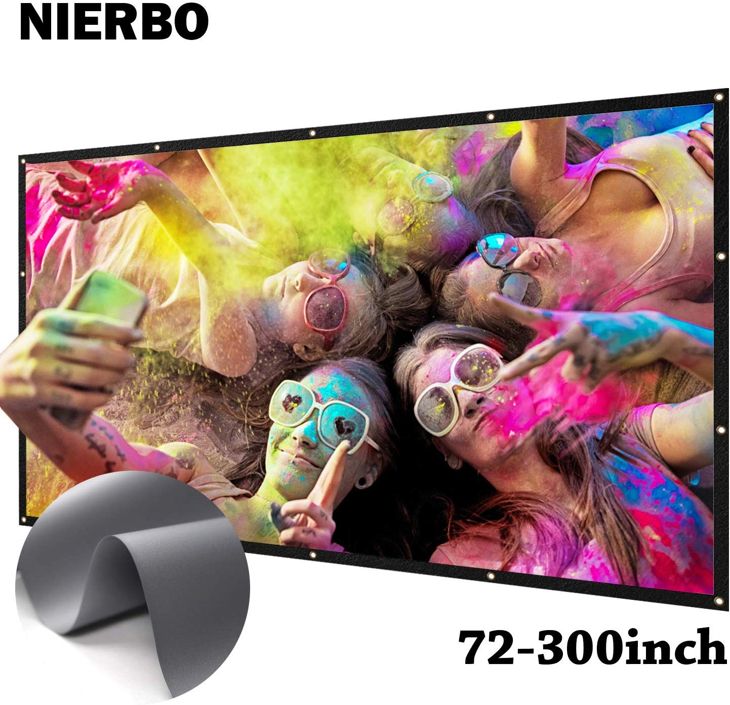 NIERBO Metal Silver Projection Screen