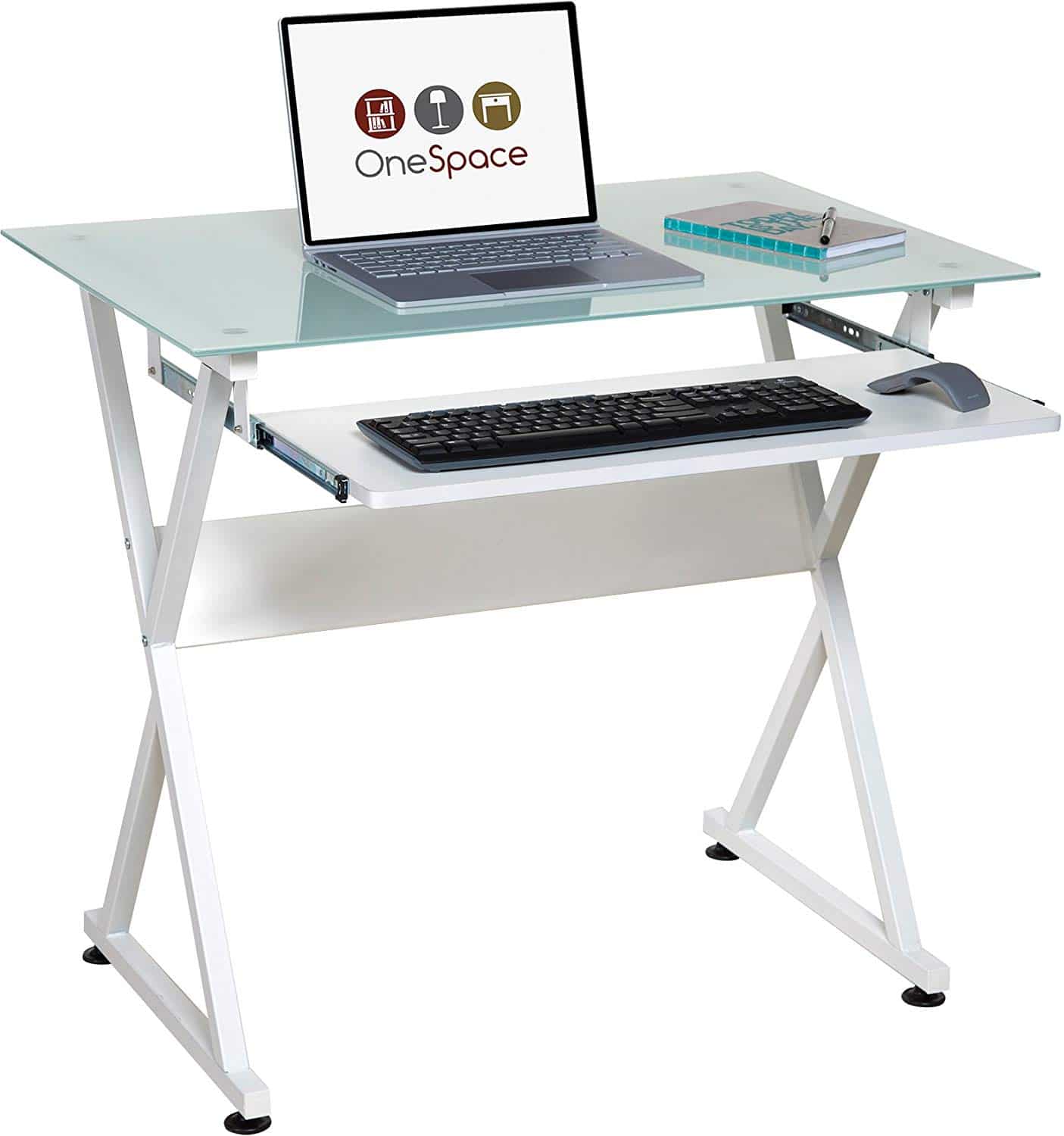 OneSpace Ultramodern Glass Computer Desk