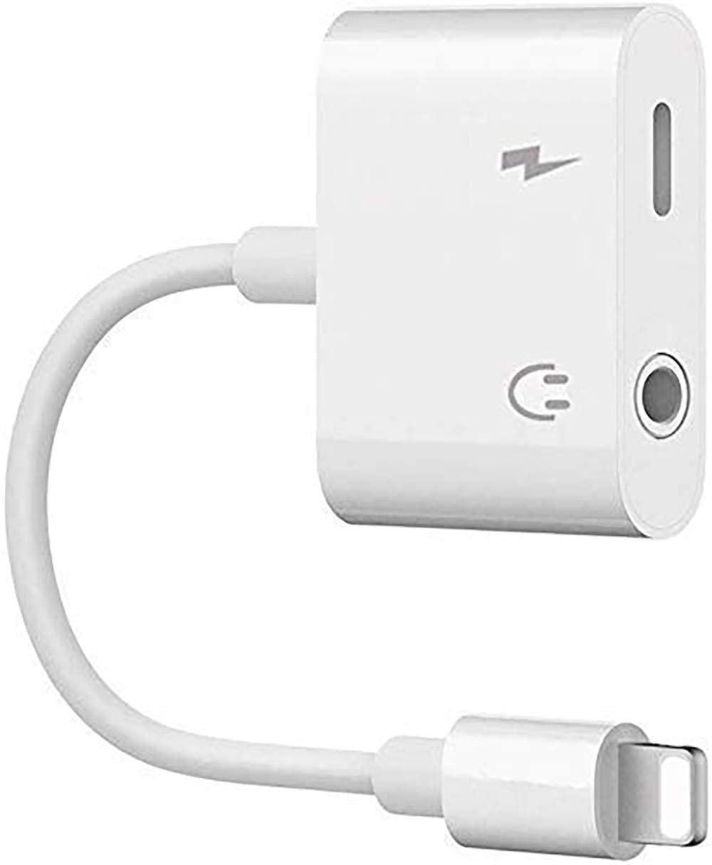 [Apple MFi Certified] iPhone Headphone Adapter & Splitter, 2 in 1 Lightning to 3.5mm Headphone Audio & Charger for iPhone 11/11 Pro/XS/XR/X/8 7 6, iPad, iPod, Support Calling & Music Control & iOS 13