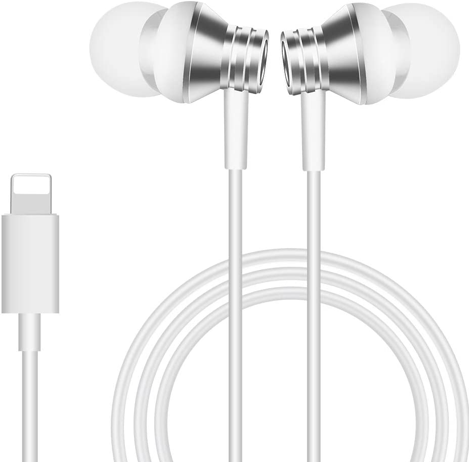 Aothing in-Ear Headphones Compatible with iPhone 11 Pro iPhone X/XS Max/XR iPhone 8/8 Plus iPhone 7/7 Plus, MFi Certified Earbuds with Microphone Controller Wired Earphones