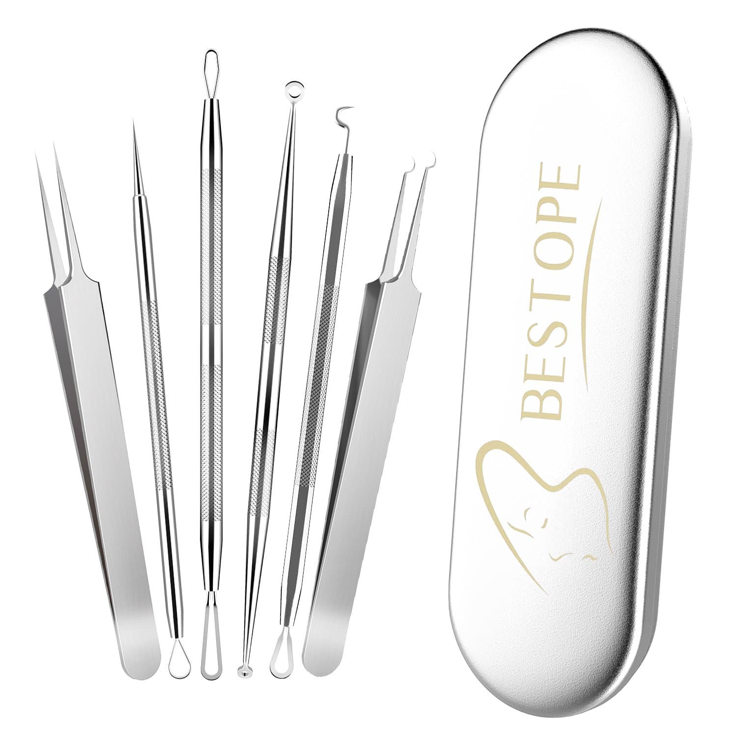 BESTOPE Upgraded 6-in-1 Best Blackhead Removal tool