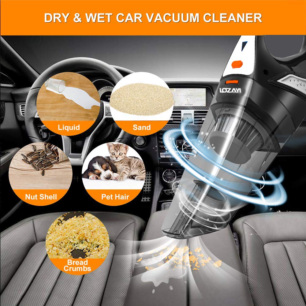 Car Vacuum, LOZAYI High Power DC 12V 5000PA