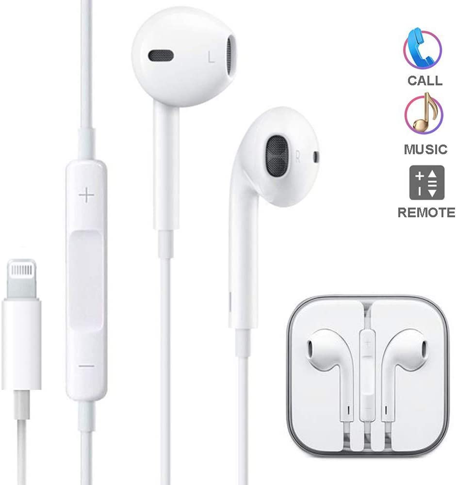 Earbuds, Microphone Earphones Stereo Headphones Noise-Isolating Headset Fit Compatible with iPhone Xs/XR/XS Max/iPhone 7/7 Plus iPhone 8/8Plus /iPhone X Earphones (1Pack)