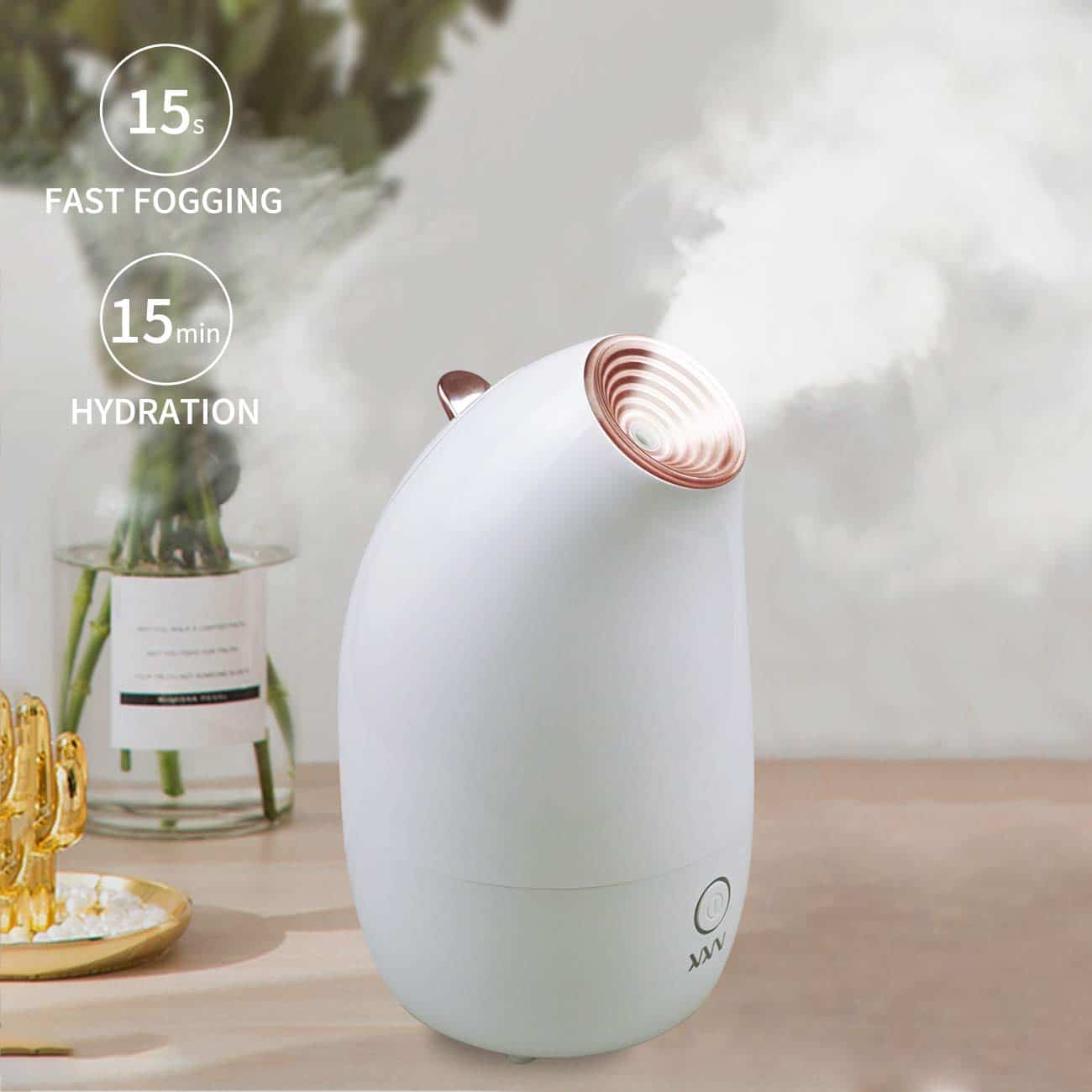 Facial Steamers - VKK Nano Ionic Facial Steamer Warm Face Steamer Mist Humidifier Steamer Home Facial Sauna Spa Humidifier