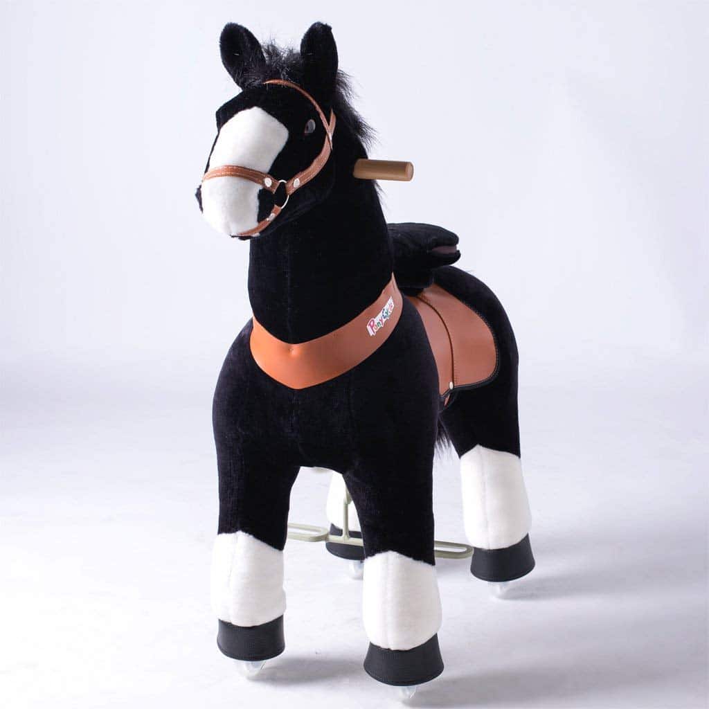 PonyCycle Ride-On Black Mechanical Riding Horse – large 