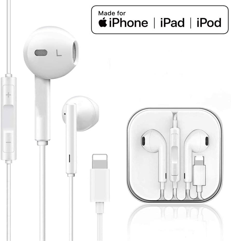 ZDAGO Stereo Headphones for iPhone/iPad, Headphones Wired with Mic & Volume Control, Earphones Compatible with iPhone11 Pro/11 X/XS/XS MAX/XR/8/8P/7/7P/iPad Pro/iPad Air/iPad