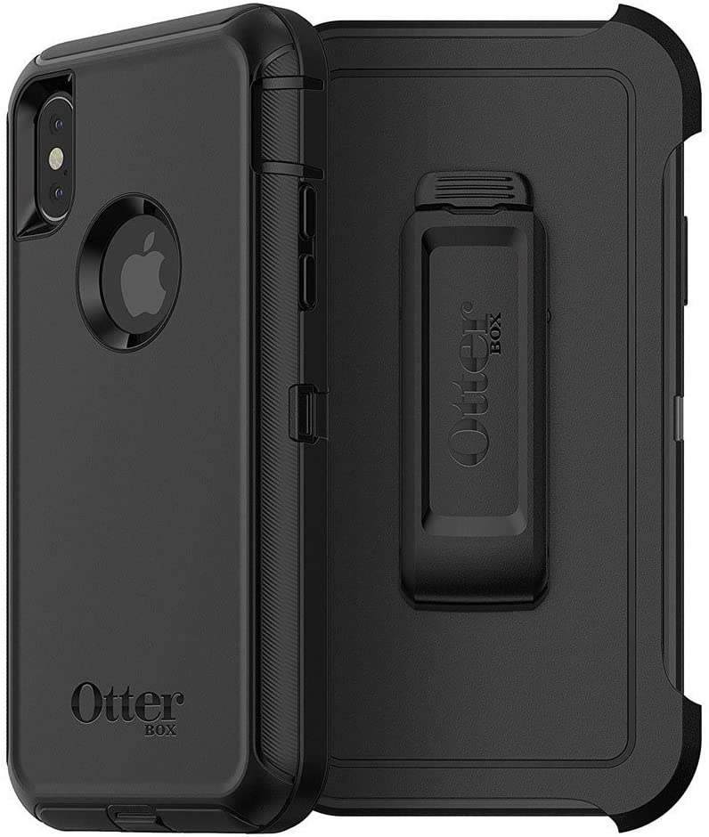 OtterBox Defender Series Screenless Edition Case & Holster for iPhone X/Xs (Renewed) - Black