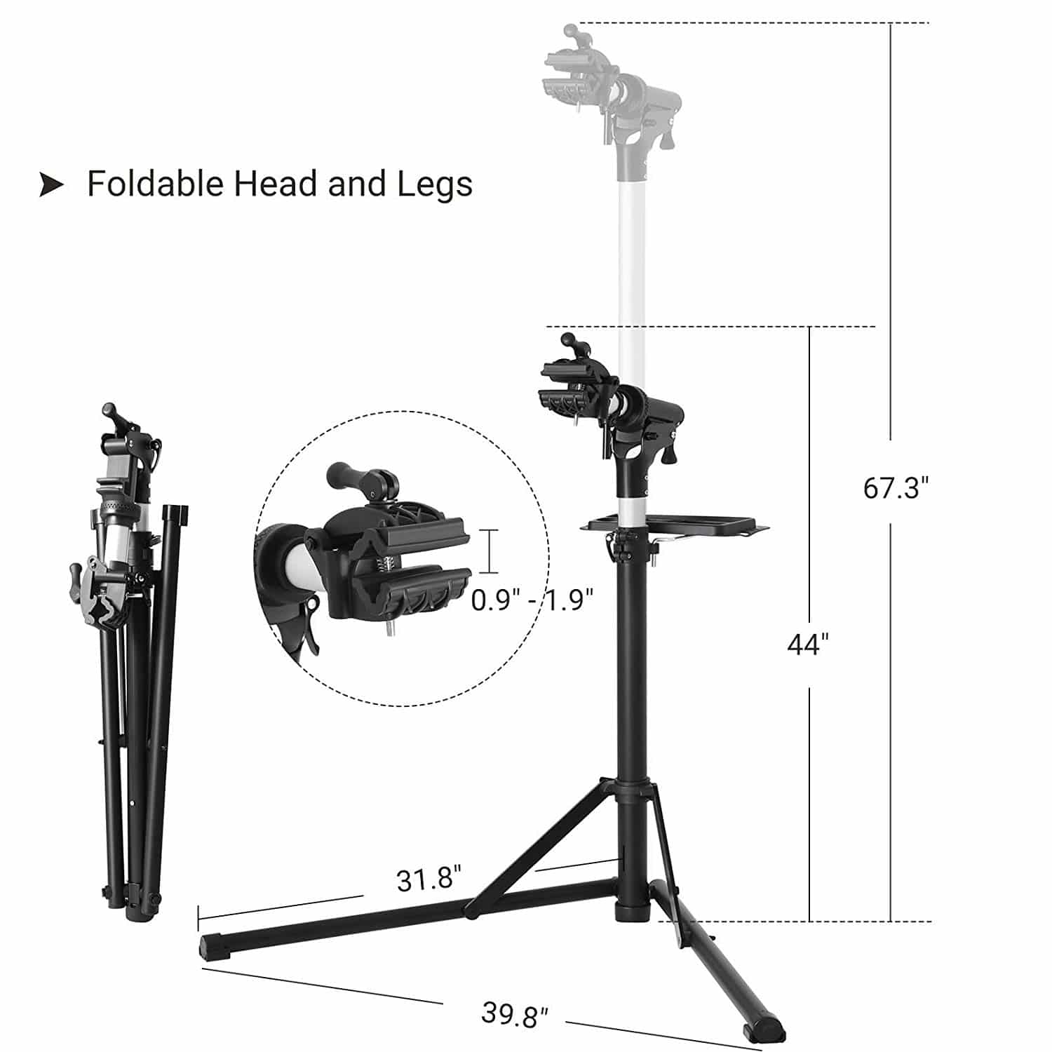 SONGMICS Bike Repair Stand Foldable Lightweight, for Bikes Maintenance