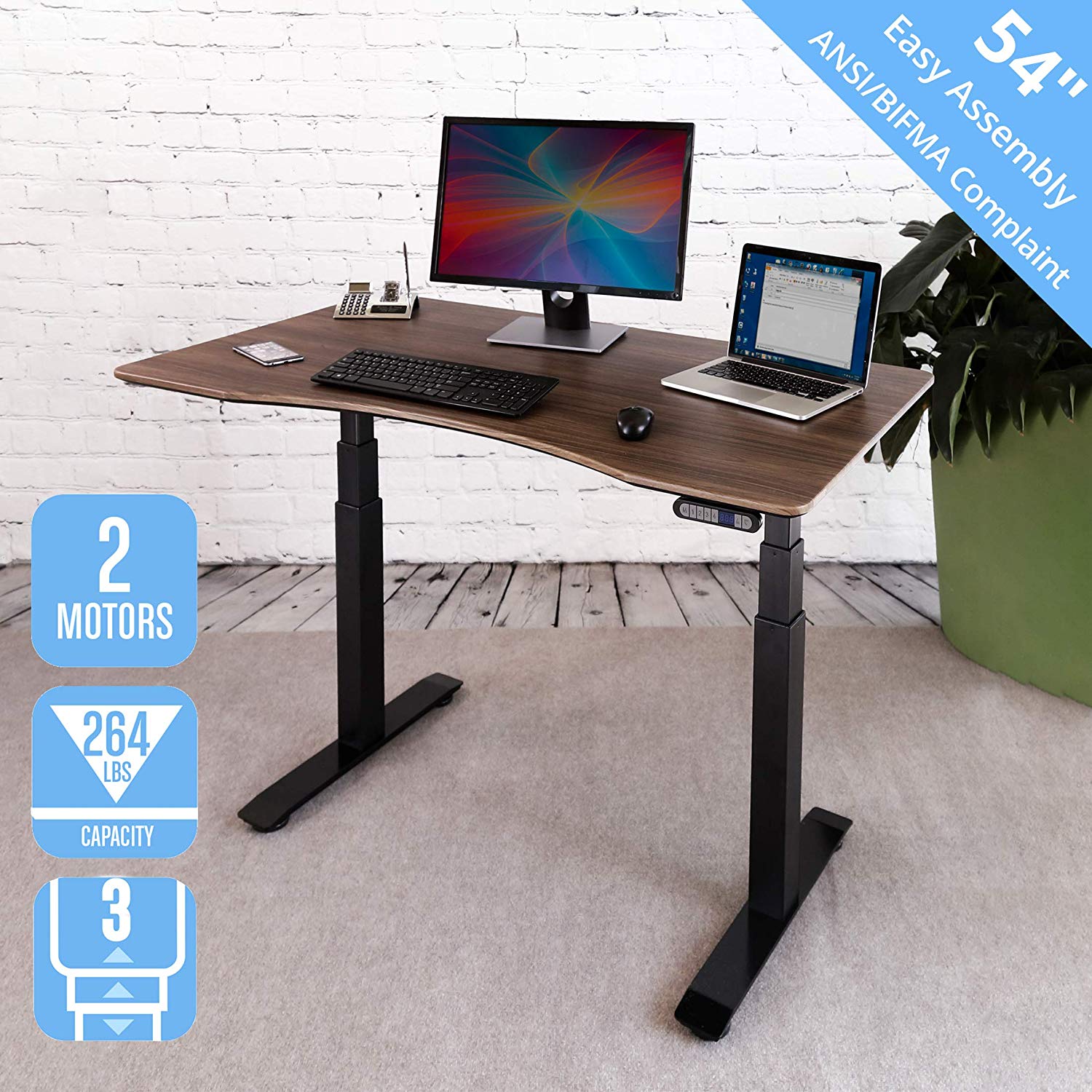 Seville Classics OFFK65826 AIRLIFT Desk