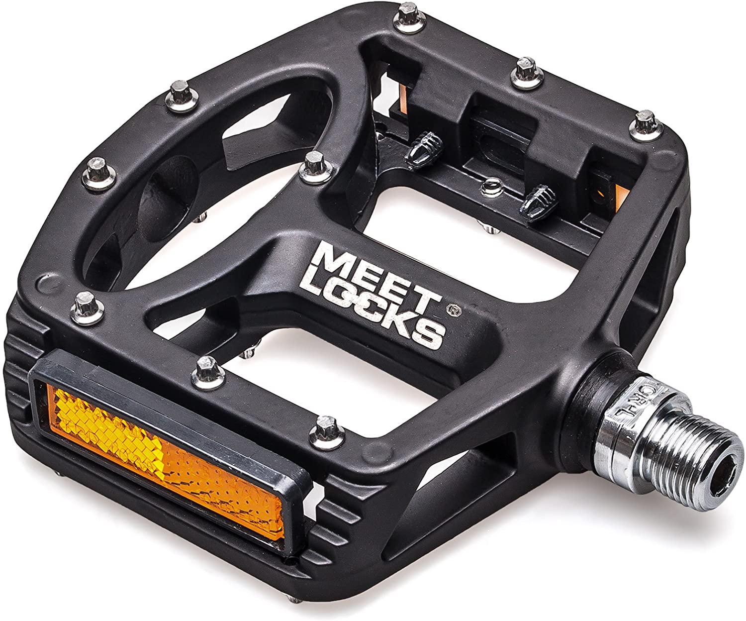 The MEETLOCKS Bike Pedal Injection Magnesium Alloy Body Cr-Mo Machined 9/16" Screw Thread Spindle Ultra DU/Sealed Bearings