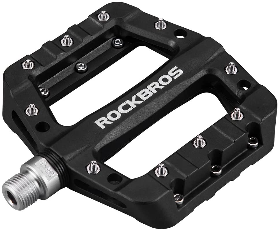 The ROCKBROS MTB Pedals Mountain Bike Pedals Lightweight Nylon Fiber Bicycle Platform Pedals for BMX MTB 9/16"