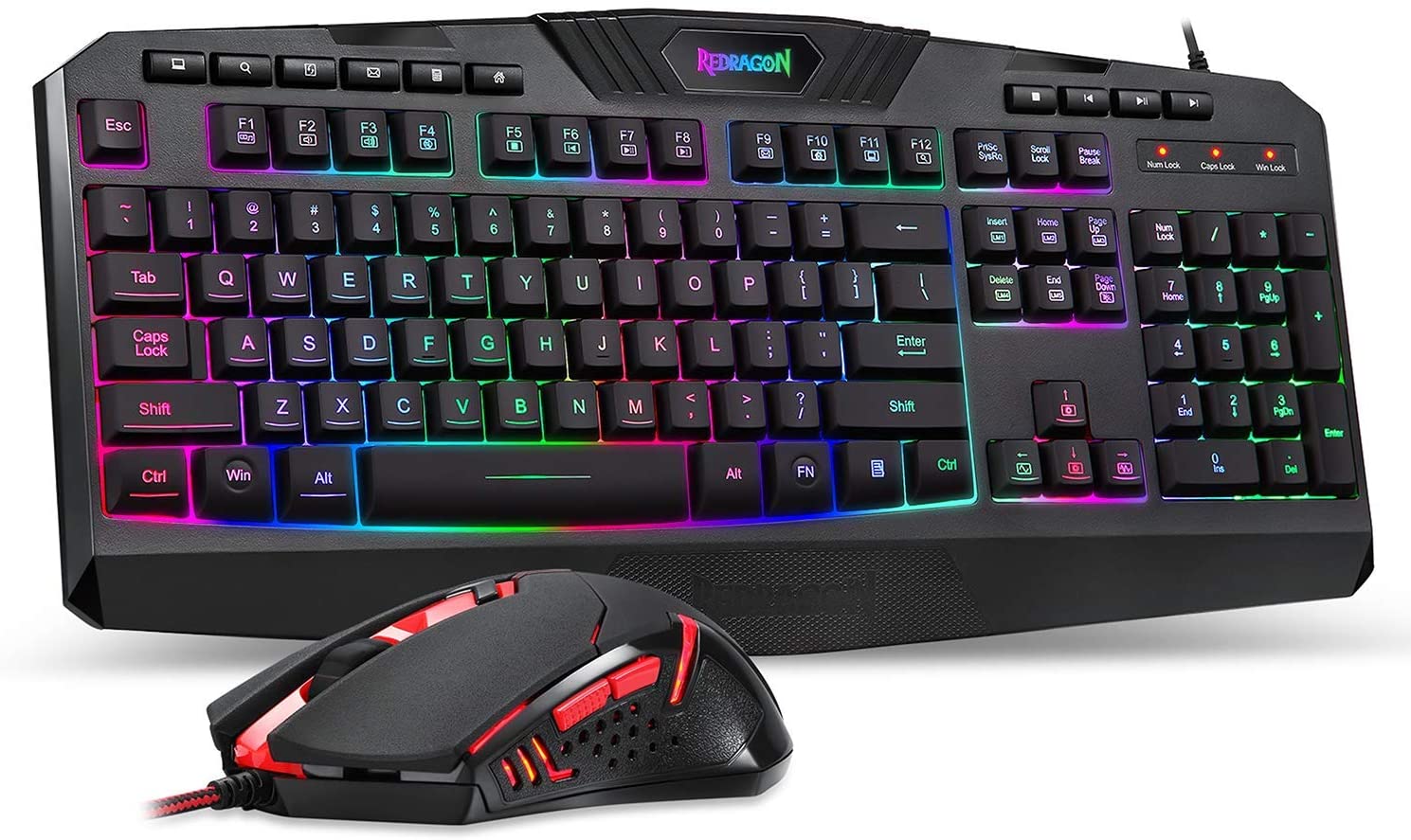 Redragon S101 Wired Gaming Keyboard and Mouse Combo RGB Backlit Gaming Keyboard