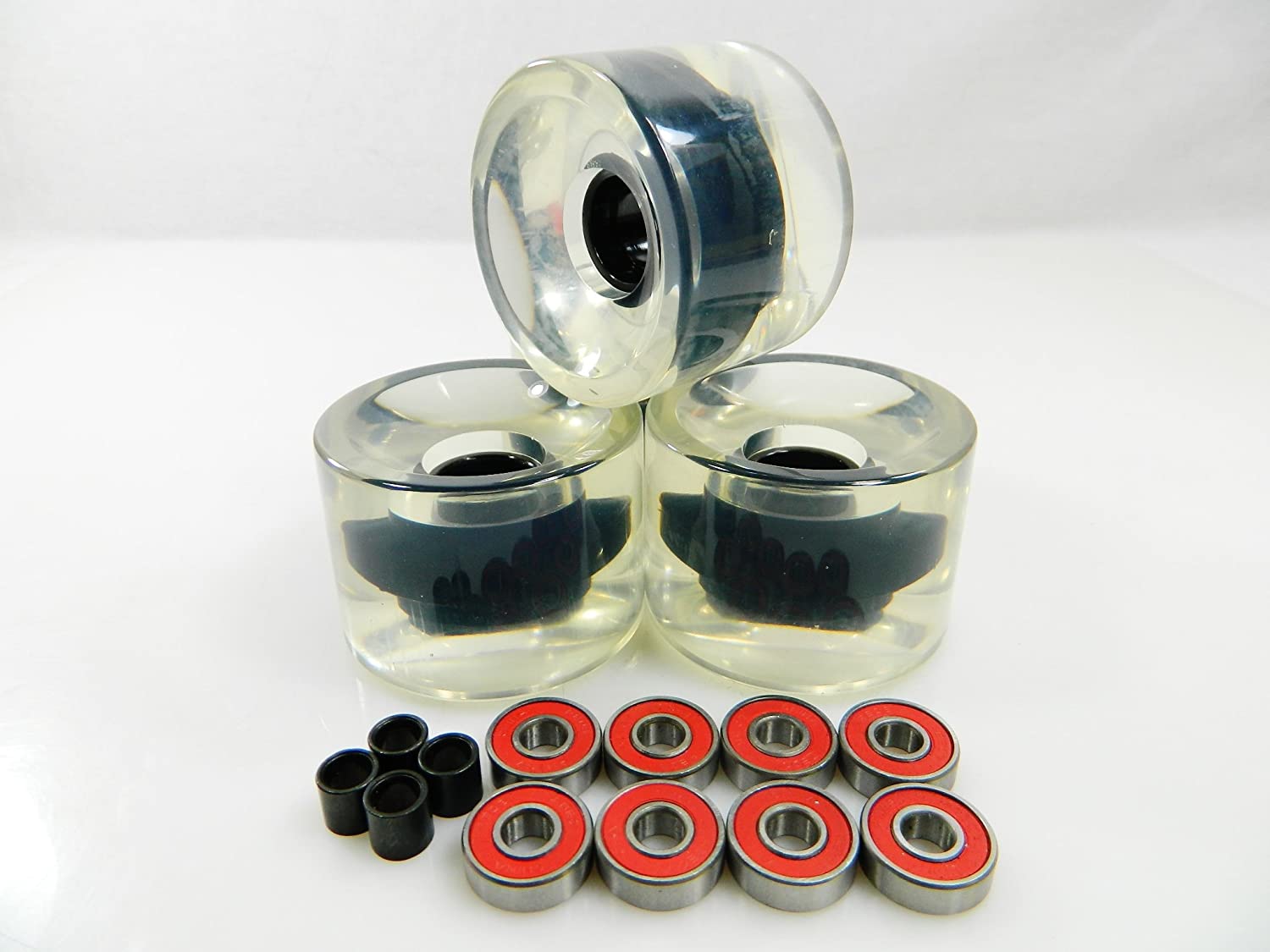 70mm Longboard Skateboard Wheels + ABEC 7 Bearings Spacers