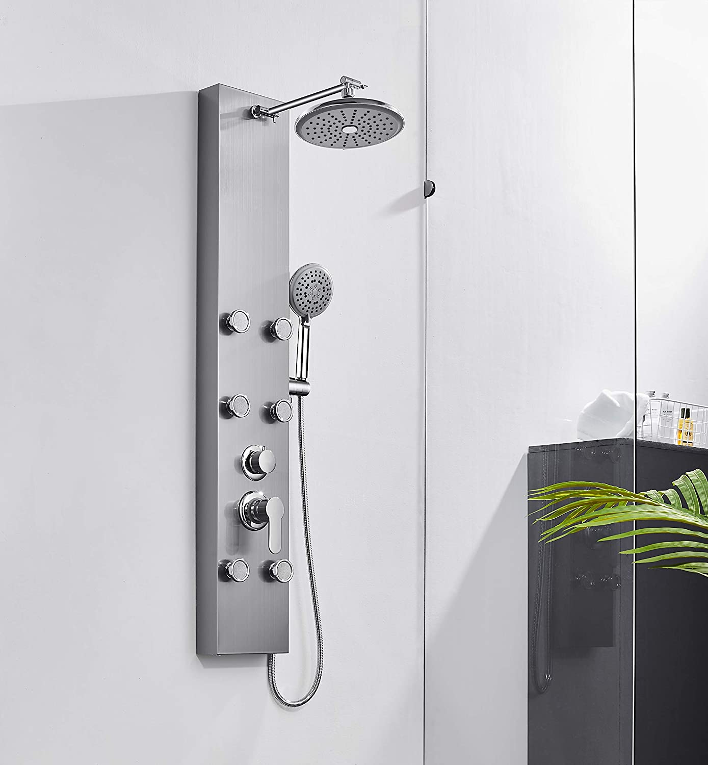 ROVOGO Stainless Steel Tower Shower Panel