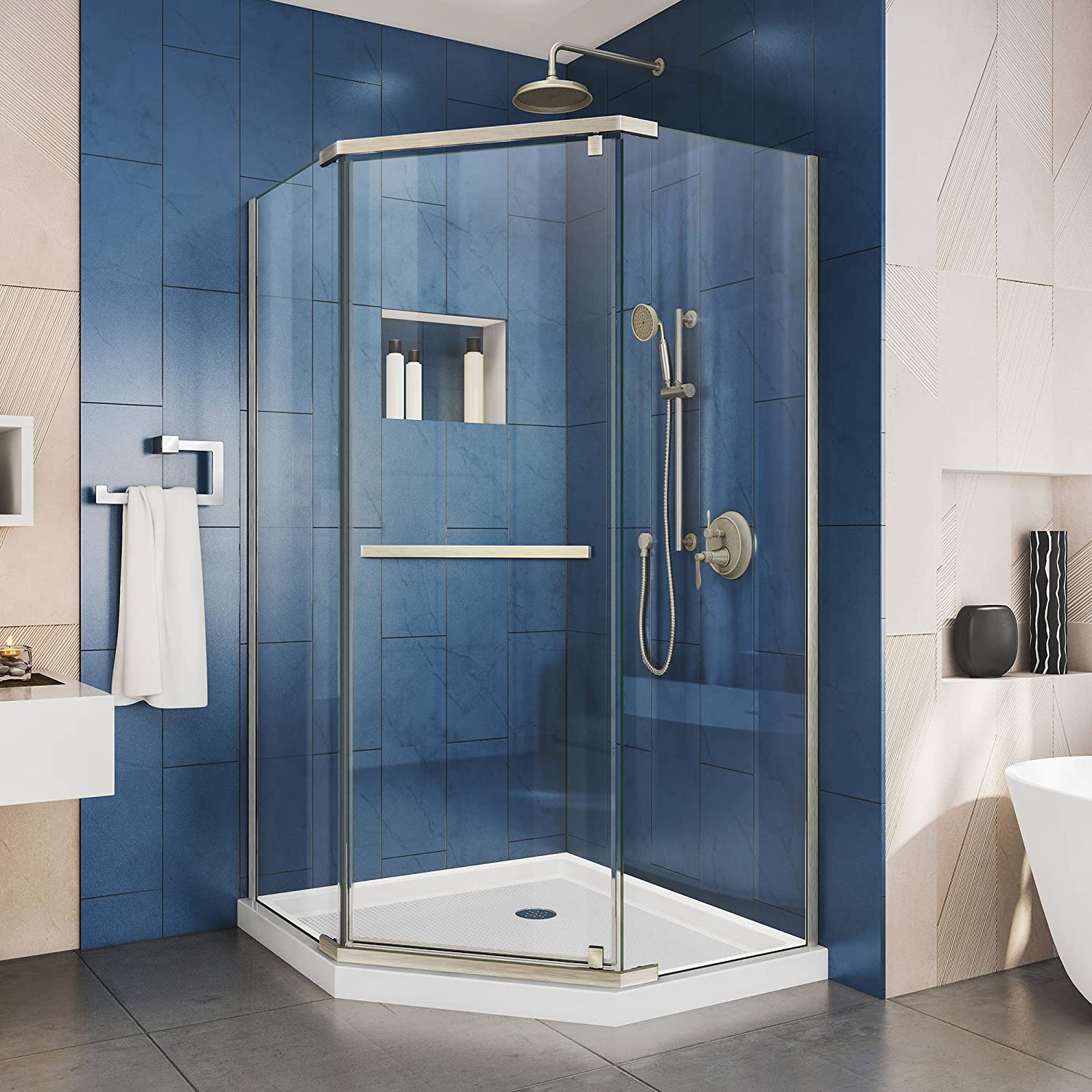 DreamLine Prism 34 1/8 in. X 72 in. Frameless Shower Enclosure