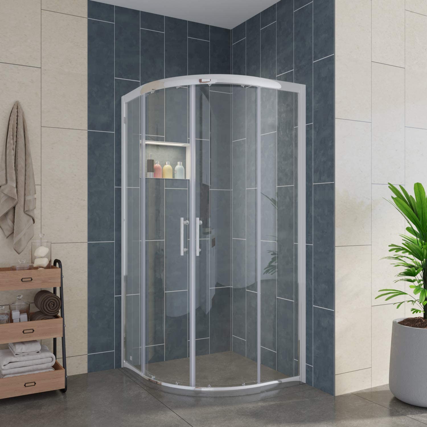 ELEGANT Center on Sliding Shower Enclosure