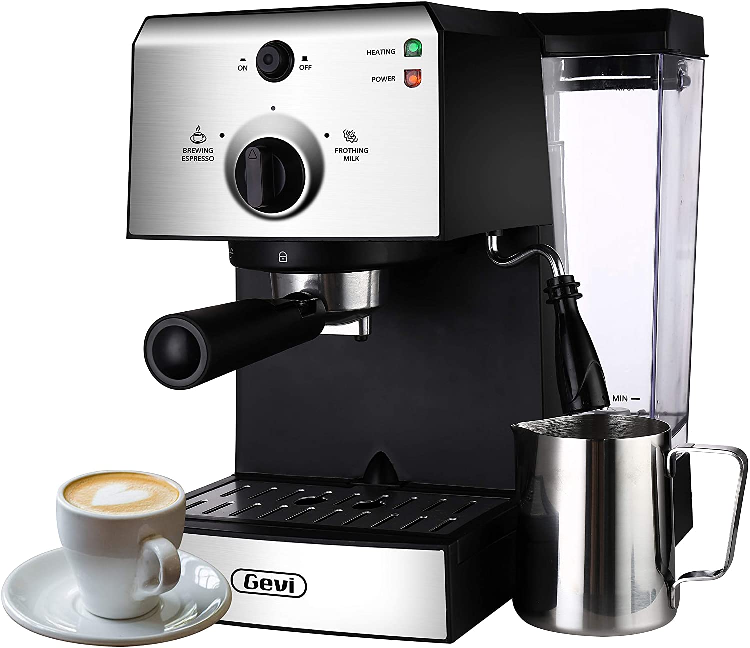 Espresso Machines 15 Bar Fast Heating Coffee Machine with Milk Frother Wand