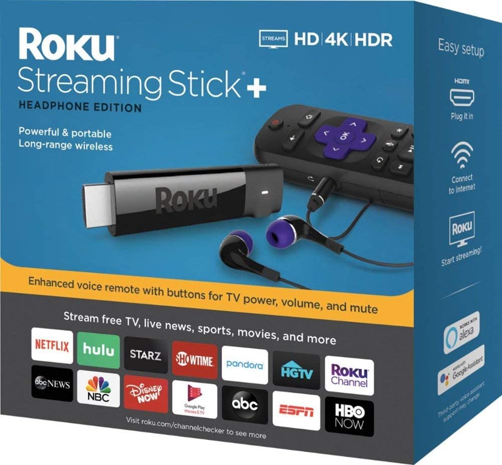 Roku - Streaming Stick+ 4K Headphone Edition
