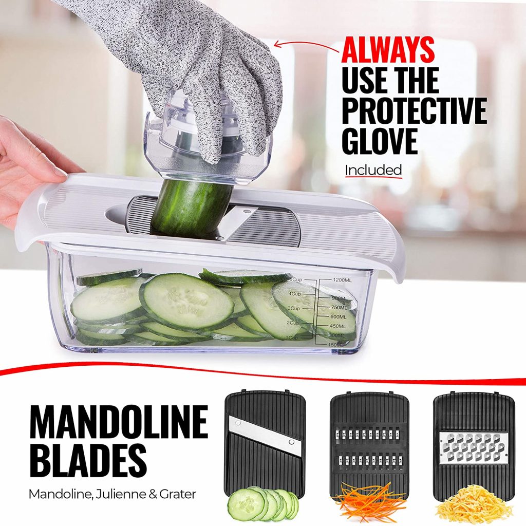 Fullstar Vegetable Chopper Dicer Mandoline Vegetable Slicer - Onion Chopper Salad Chopper Veggie Chopper Vegetable Cutter Food Slicer 11 Blades