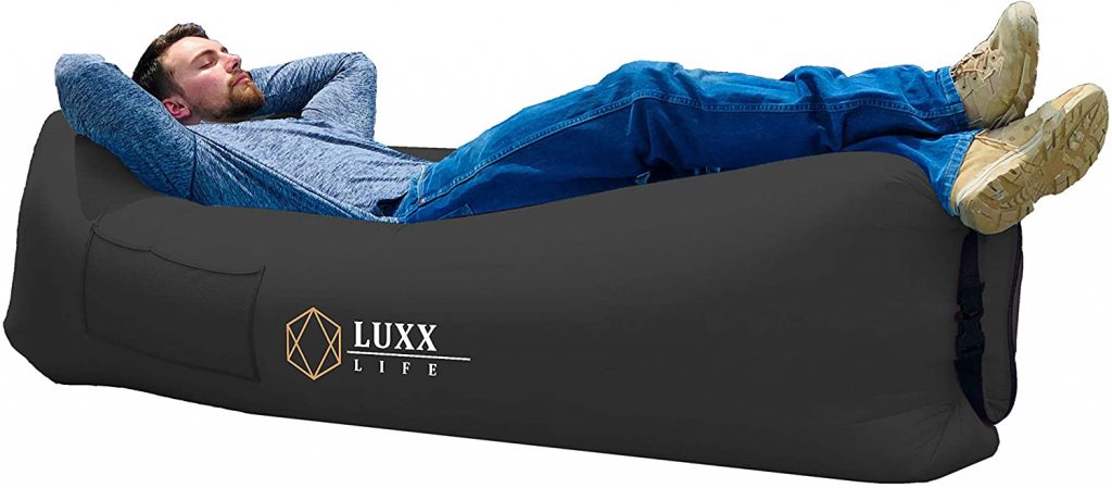 LUXX LIFE - Inflatable Lounger Air Sofa, Traveling, Park, Beach, Pool, Lakeside, Picnic, Festivals - Durable & Waterproof - Indoor/Outdoor Use, Pack of 1