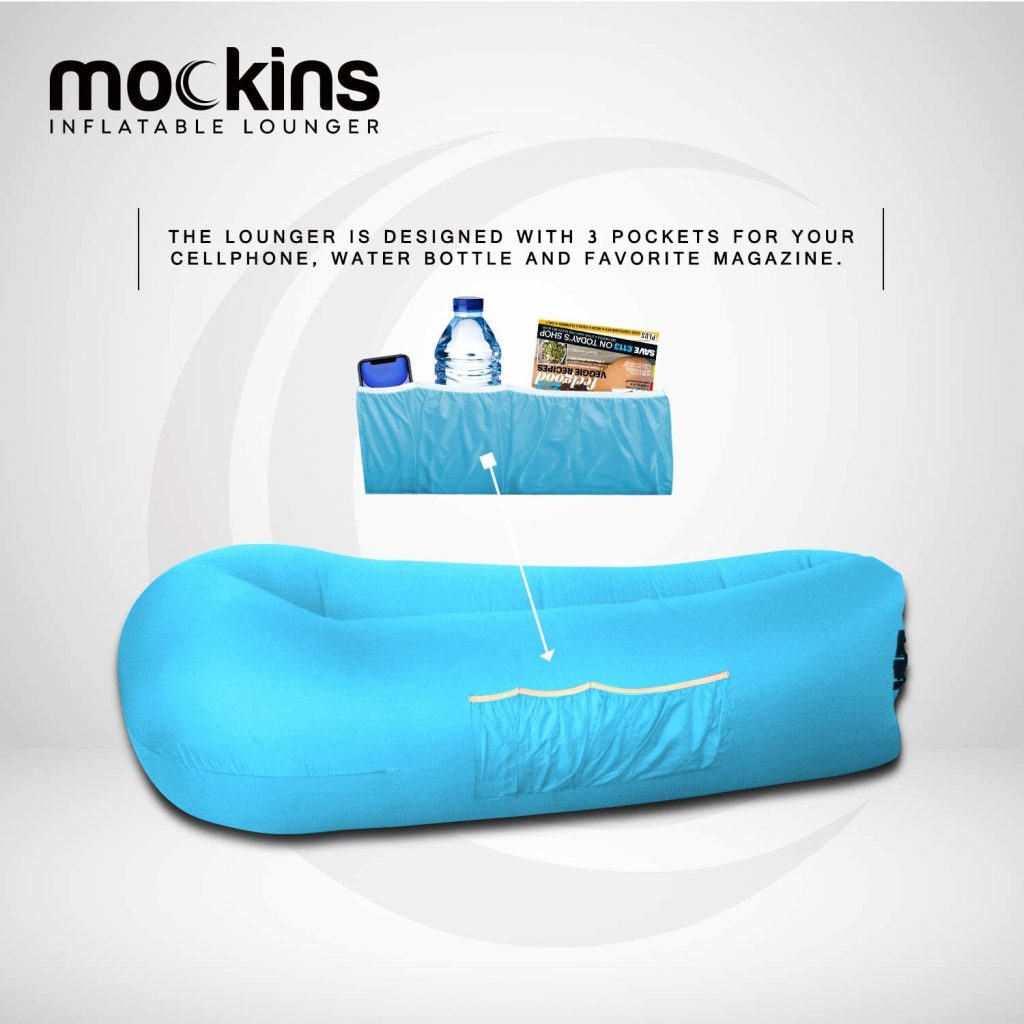 Mockins 2 Pack Blue & Purple Inflatable Lounger