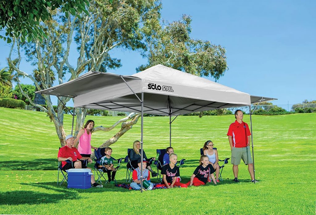 Quik Shade 10' x 17' Solo Steel 170 Square Feet of Shade Straight Leg Outdoor Pop-Up Canopy