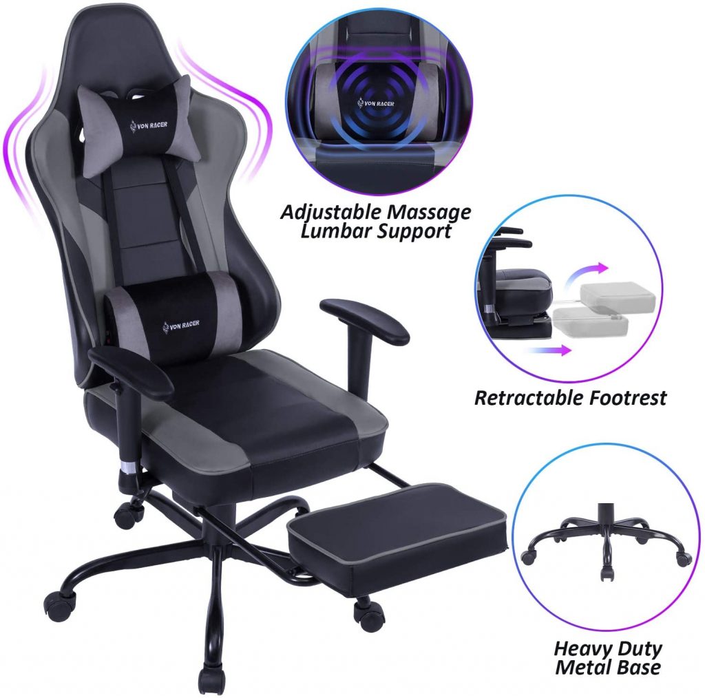 VON RACER Massage Gaming Chair