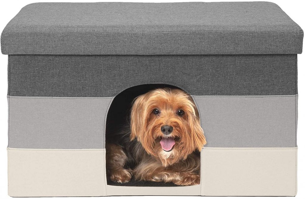 Furhaven Pet Living Room Ottoman Footstool Small Pet Den