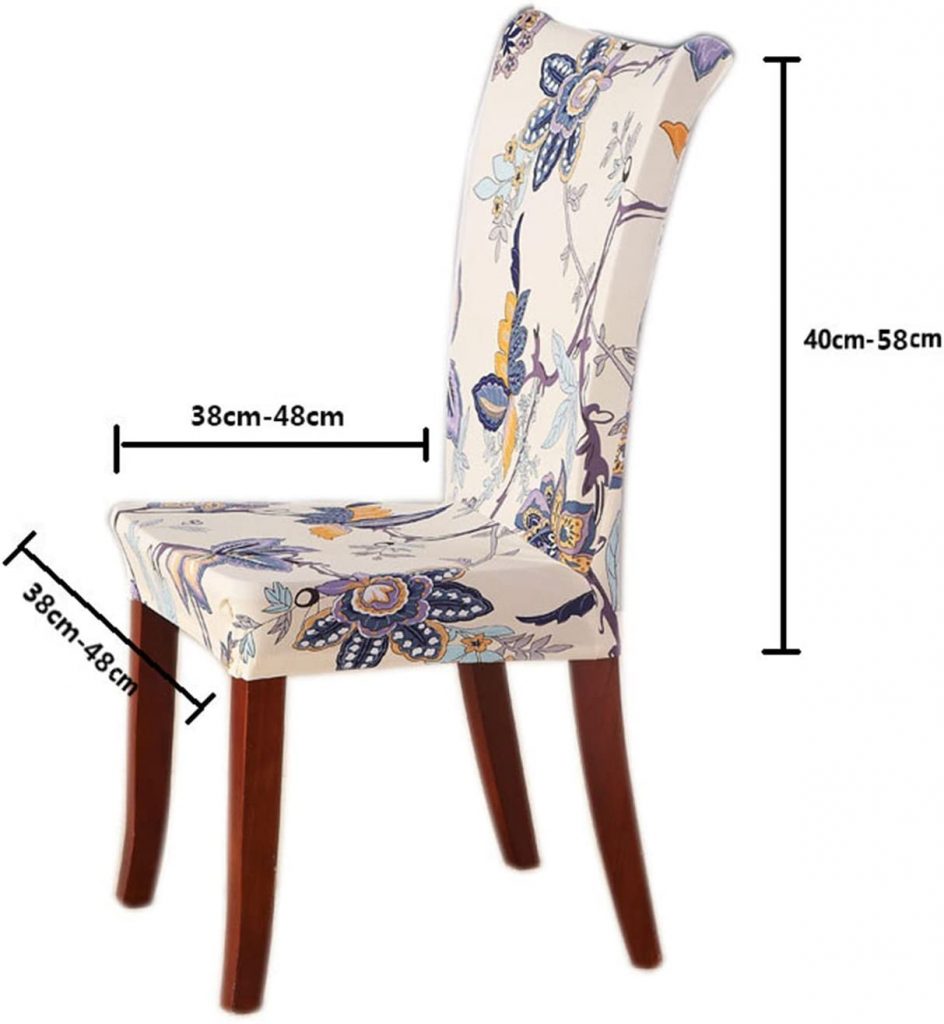 Jiuhong Stretch Removable Washable Short Dining Chair Protector Cover Slipcover