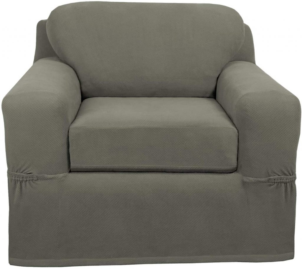 Maytex Pixel Ultra Soft Stretch 2 Piece Arm Chair Furniture Cover