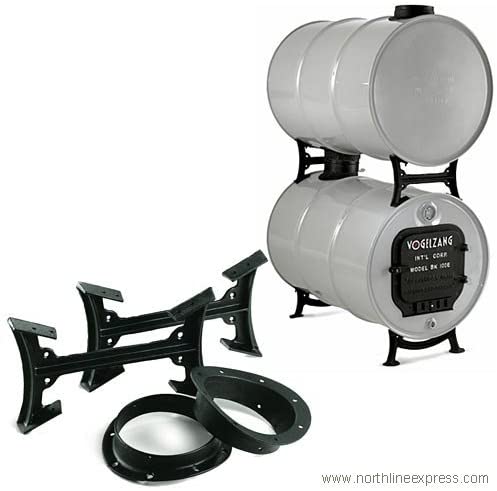 U.S. Stove Company BK50E Double Barrel Stove Kit