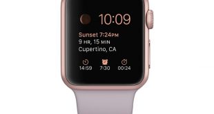 #2. Apple 38mm smart watch with lavender band and a rose gold aluminum case